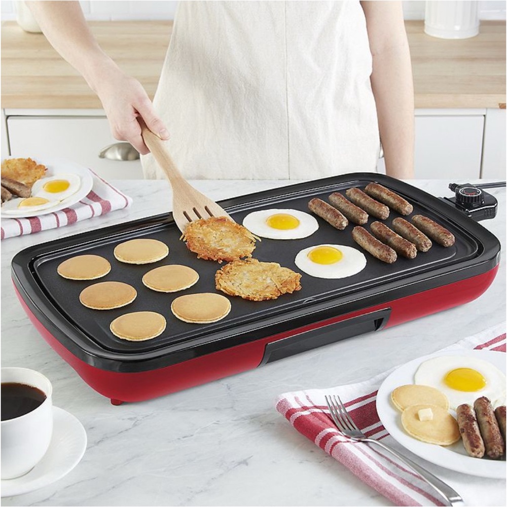 NEW DASH Everyday Red Non Stick Electric Griddle